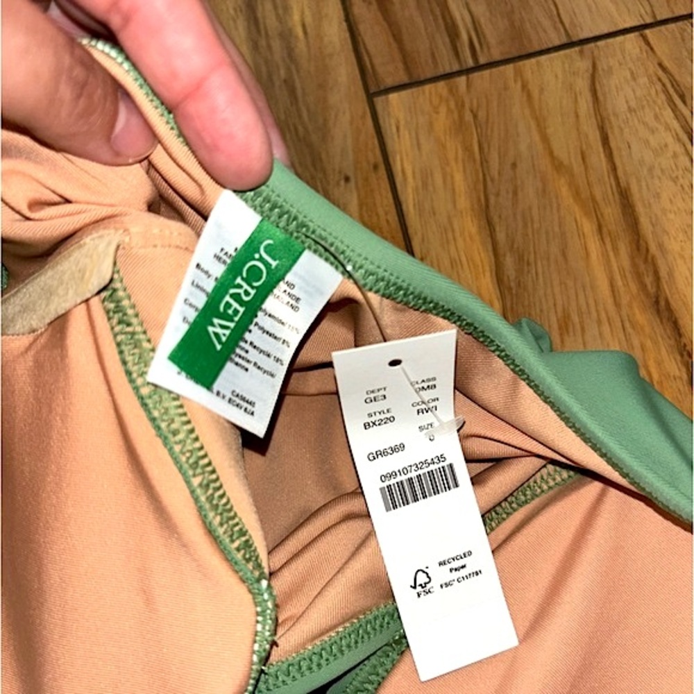NWT J.Crew Cutout Halter One-Piece Swimsuit in Rustic Willow - Picture 8 of 9